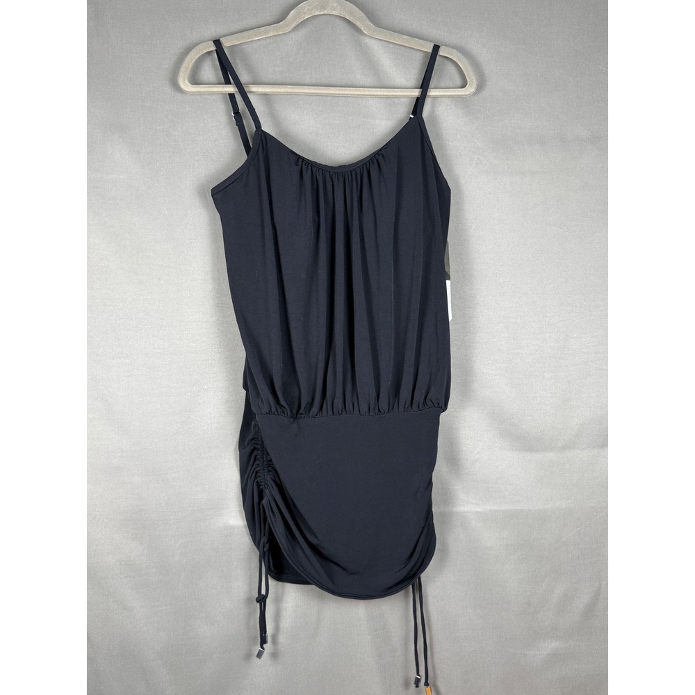 Magicsuit by Miraclesuit Swim Top/Dress 10 Black Ruched Underwire 475674 NEW